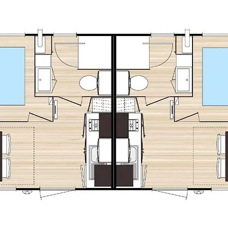 Campingplatz Mobil-home Confortable Avec Terrasse A - Api-1-52-230